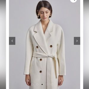 Silk Maison Structured Double Breasted Wool Coat